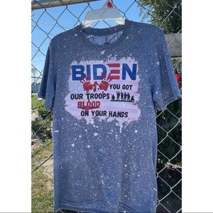 Bleach Distressed Biden Bloody Hands T-Shirt